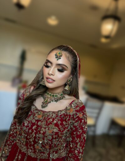 Beautiful bride in Virginia with flawless bridal makeup and hairstyle - Glam By Duaa