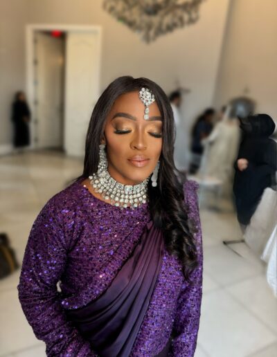 DMV bridal hairstylist – natural glam look for bridesmaids 1 - Glam By Duaa