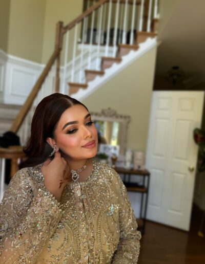 Elegant updo with bold eye makeup for evening party - Glam By Duaa