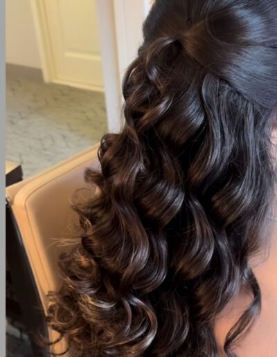 Full glam makeup and Hollywood waves bridal hair Stafford VA 1 - Glam By Duaa
