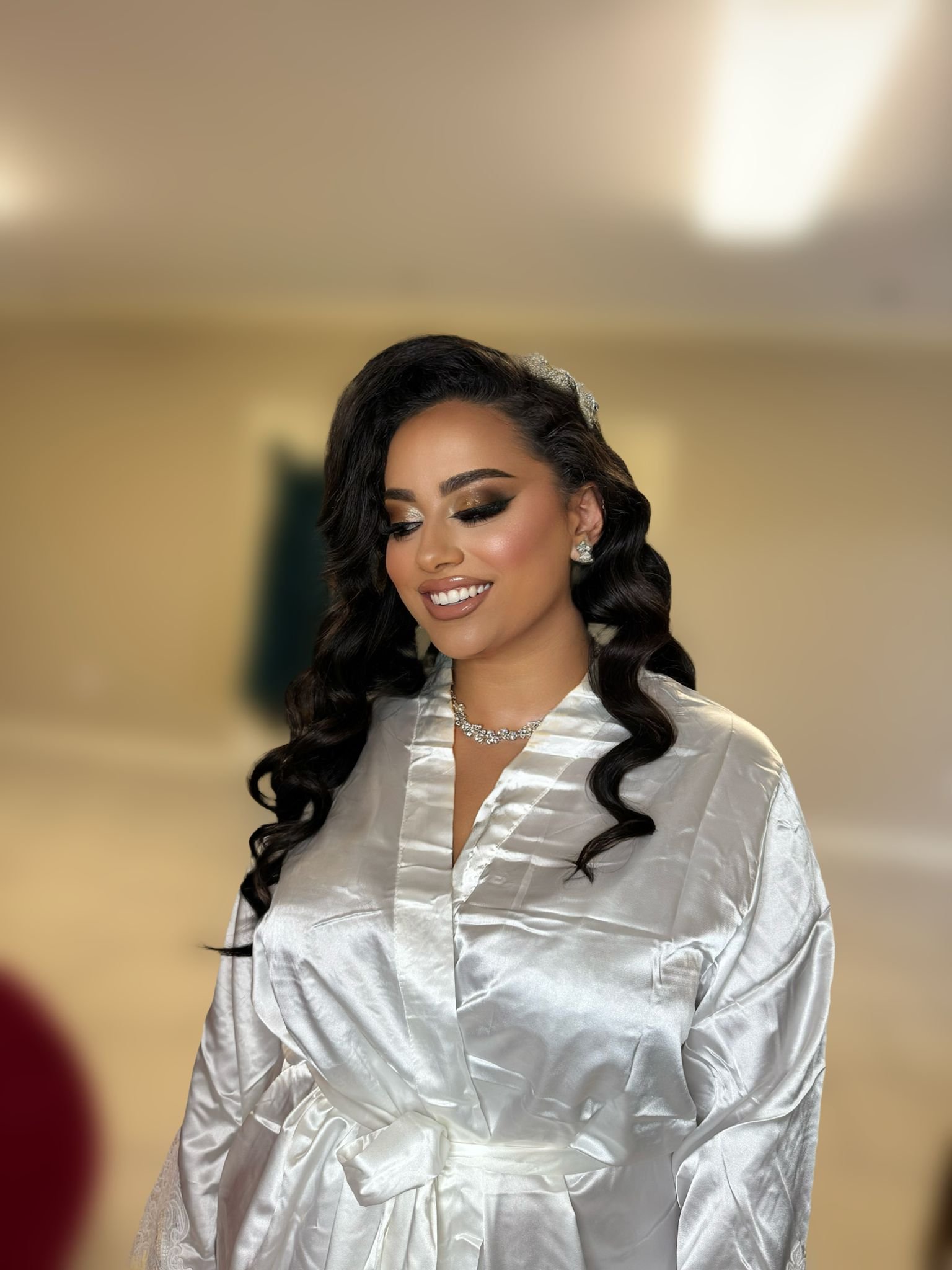 Luxury Makeup Perfect Hair Glam By Duaa Luxury full glam bridal hair and makeup in Fredericksburg VA with polished waves – Glam by Duaa