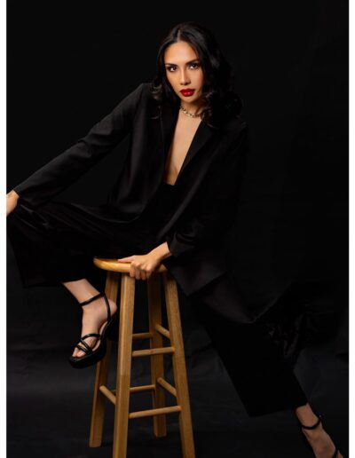 Photoshoot ready model with glowing makeup and styled hair - Glam By Duaa