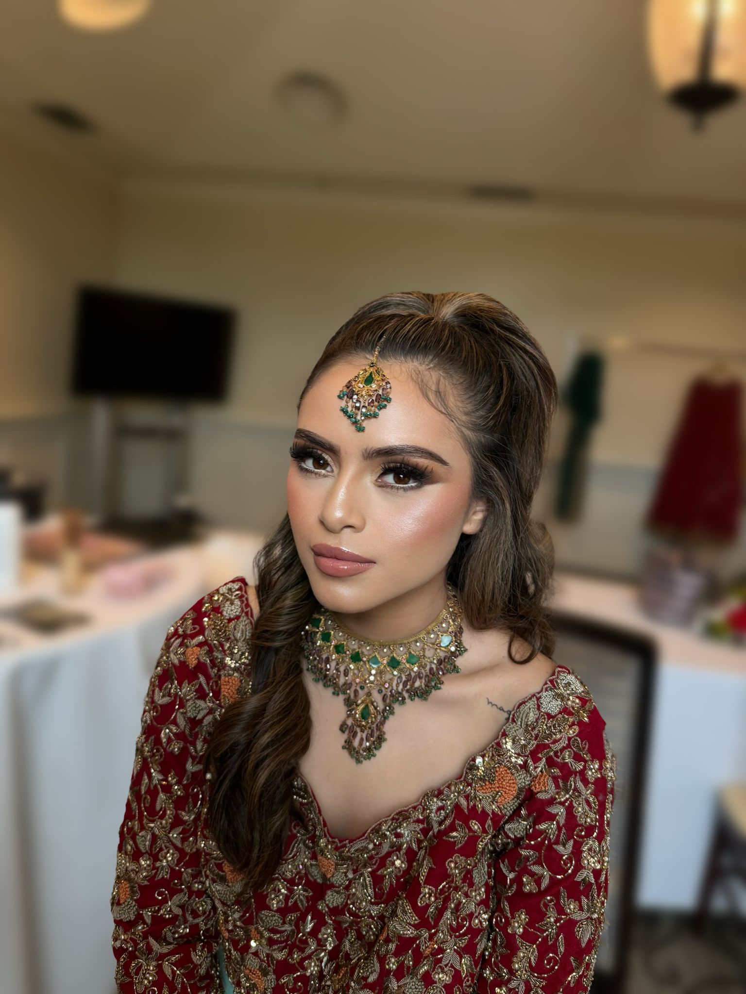 Romantic soft glam engagement makeup Stafford Virginia