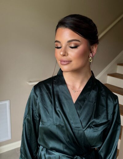 Soft bridal glam with natural tones and elegant curls – Glam by Duaa