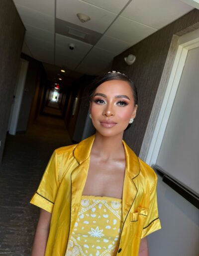 Sophisticated hairstyle with radiant makeup for party look - Glam By Duaa