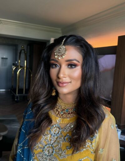Woodbridge VA bride with custom bridal hair and makeup - Glam By Duaa
