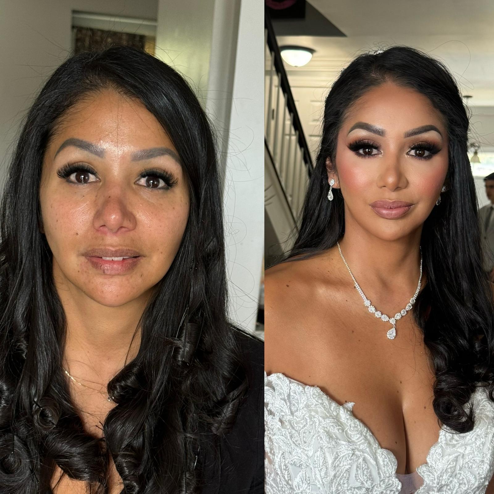 Soft glam bridal makeup for fair skin tones Stafford VA – GlamByDuaa