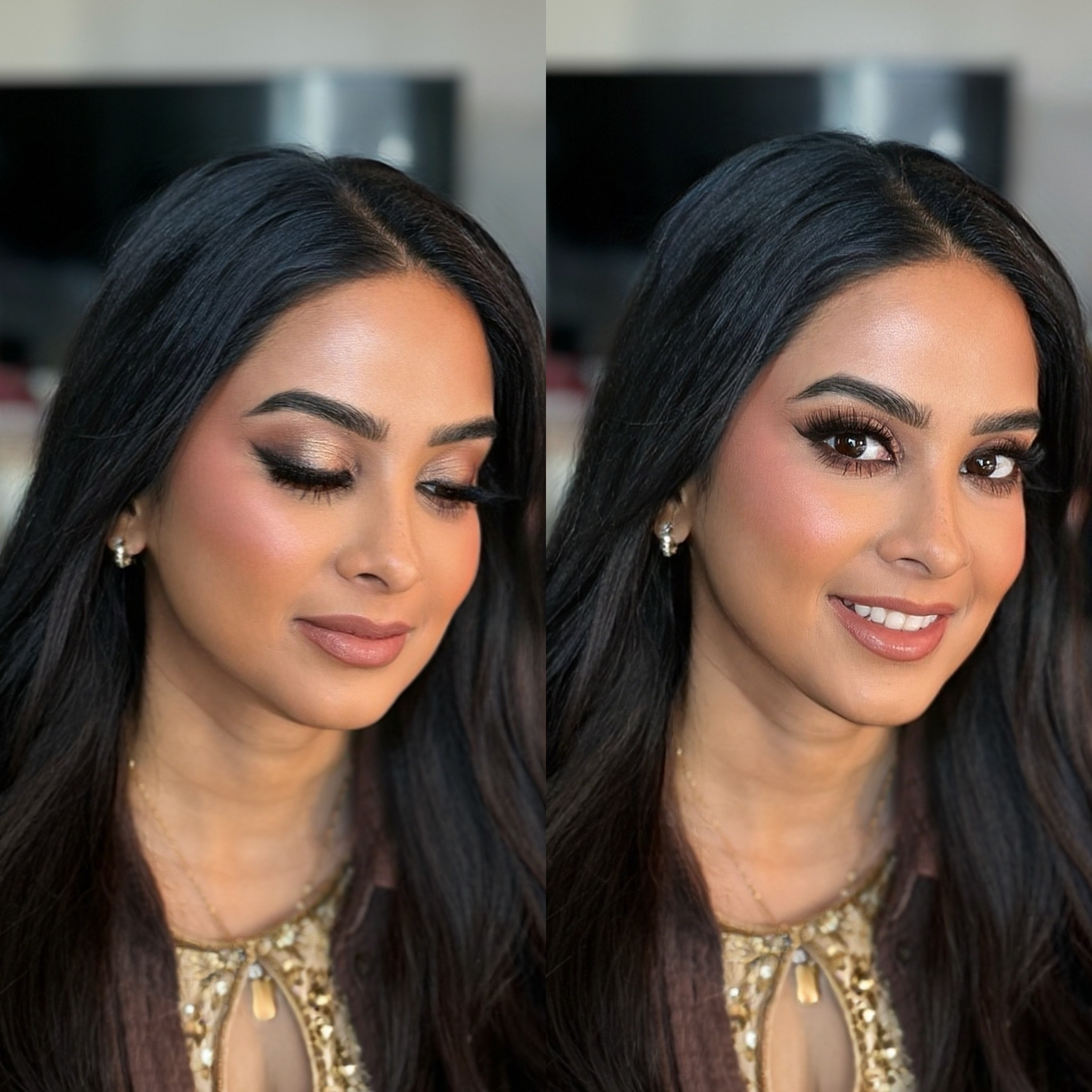 Natural bridal glam Stafford Virginia wedding makeup artist