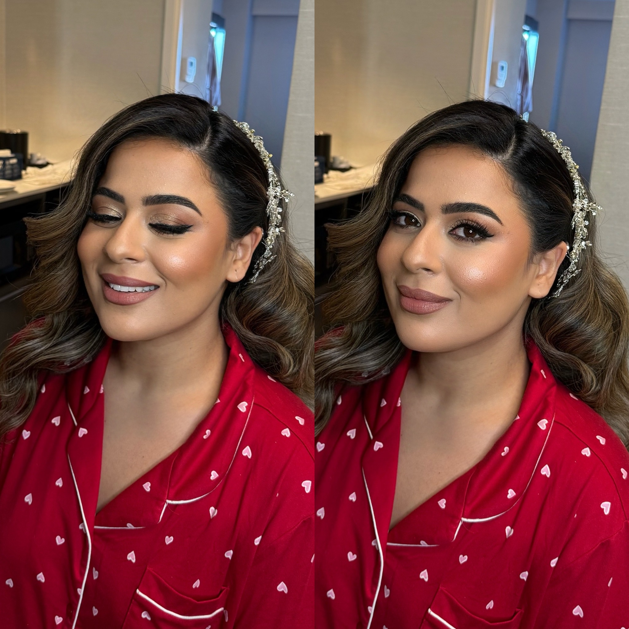 Natural bridal glam Stafford Virginia wedding makeup artist